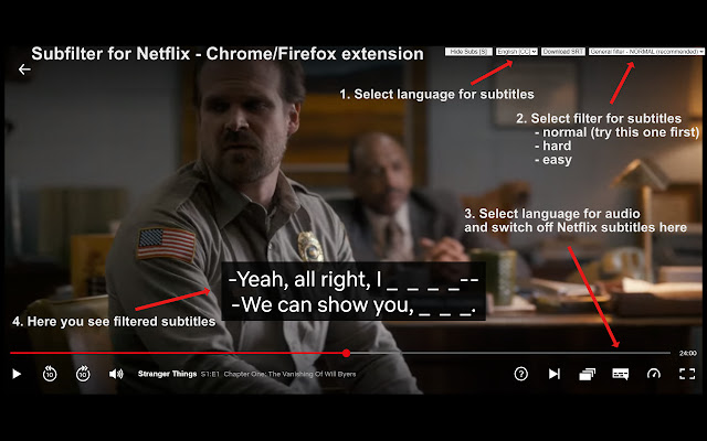 Subfilter for Netflix from Chrome web store to be run with OffiDocs Chromium online Subfilter for Netflix from Chrome web store to be run with OffiDocs Chromium online