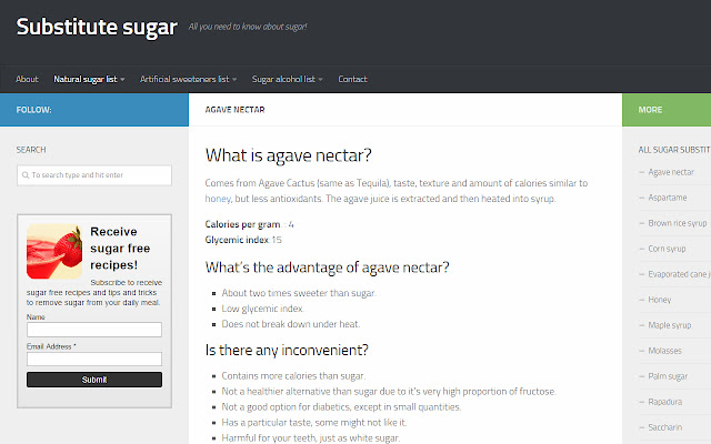 Substitute sugars from Chrome web store to be run with OffiDocs Chromium online Substitute sugars from Chrome web store to be run with OffiDocs Chromium online