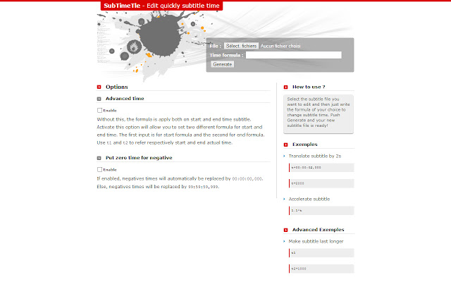 SubTimeTle from Chrome web store to be run with OffiDocs Chromium online SubTimeTle from Chrome web store to be run with OffiDocs Chromium online