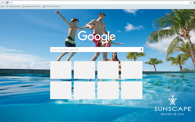 Sunscape Resorts Theme from Chrome web store to be run with OffiDocs Chromium online Sunscape Resorts Theme from Chrome web store to be run with OffiDocs Chromium online