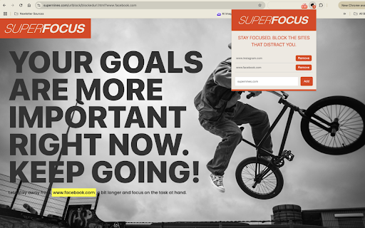 SuperBlocker: Block distracting URLs and focus on important tasks. from Chrome web store to be run with OffiDocs Chromium online SuperBlocker: Block distracting URLs and focus on important tasks. from Chrome web store to be run with OffiDocs Chromium online
