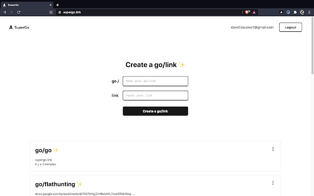 SuperGo • Go Links for your team from Chrome web store to be run with OffiDocs Chromium online SuperGo • Go Links for your team from Chrome web store to be run with OffiDocs Chromium online
