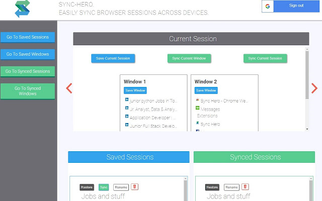 Sync Hero from Chrome web store to be run with OffiDocs Chromium online Sync Hero from Chrome web store to be run with OffiDocs Chromium online
