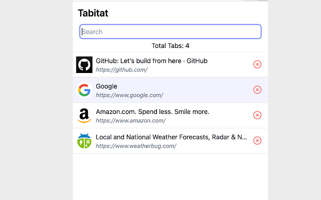 Tabitat from Chrome web store to be run with OffiDocs Chromium online Tabitat from Chrome web store to be run with OffiDocs Chromium online