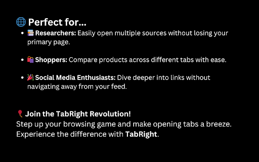 TabRight from Chrome web store to be run with OffiDocs Chromium online TabRight from Chrome web store to be run with OffiDocs Chromium online