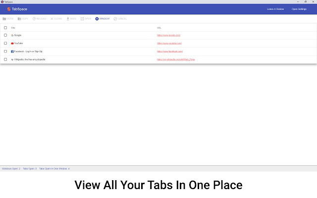 TabSpace The Robust Tab Manager from Chrome web store to be run with OffiDocs Chromium online TabSpace The Robust Tab Manager from Chrome web store to be run with OffiDocs Chromium online