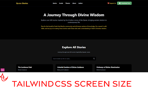 TailwindCSS Screen Size Breakpoint Detector from Chrome web store to be run with OffiDocs Chromium online TailwindCSS Screen Size Breakpoint Detector from Chrome web store to be run with OffiDocs Chromium online