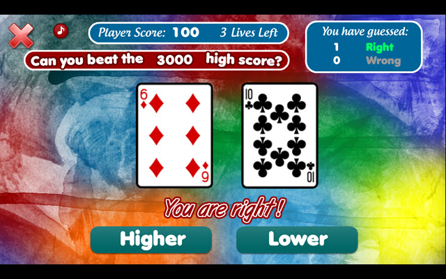 The Higher or Lower Game from Chrome web store to be run with OffiDocs Chromium online The Higher or Lower Game from Chrome web store to be run with OffiDocs Chromium online