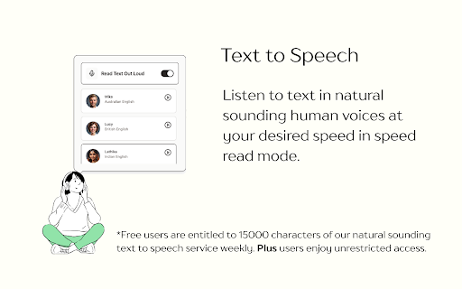 The Read Time: Speed Read Listen to Text in Natural Voices! from Chrome web store to be run with OffiDocs Chromium online The Read Time: Speed Read Listen to Text in Natural Voices! from Chrome web store to be run with OffiDocs Chromium online