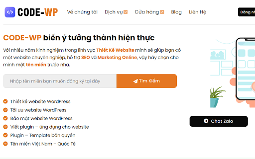Thiết Kế Website Wordpress CODE WP from Chrome web store to be run with OffiDocs Chromium online Thiết Kế Website Wordpress CODE WP from Chrome web store to be run with OffiDocs Chromium online
