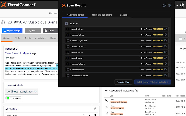 ThreatConnect Browser Extension from Chrome web store to be run with OffiDocs Chromium online ThreatConnect Browser Extension from Chrome web store to be run with OffiDocs Chromium online