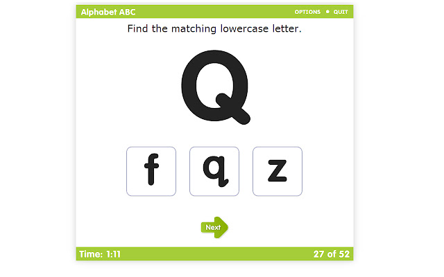 Timed Test: Alphabet from Chrome web store to be run with OffiDocs Chromium online Timed Test: Alphabet from Chrome web store to be run with OffiDocs Chromium online