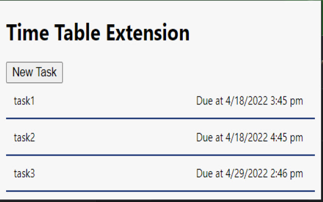 TimeTable from Chrome web store to be run with OffiDocs Chromium online TimeTable from Chrome web store to be run with OffiDocs Chromium online