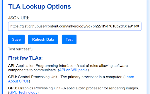 TLA Lookup from Chrome web store to be run with OffiDocs Chromium online TLA Lookup from Chrome web store to be run with OffiDocs Chromium online