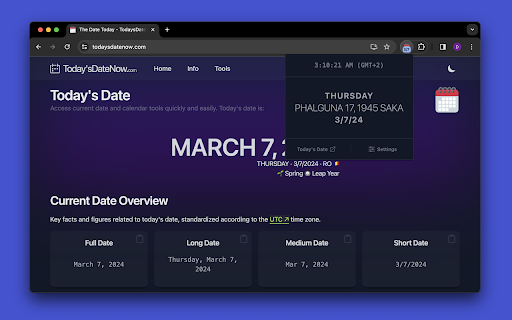 TodaysDate from Chrome web store to be run with OffiDocs Chromium online TodaysDate from Chrome web store to be run with OffiDocs Chromium online