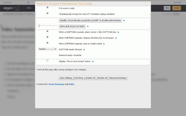Tools for Amazons Mechanical Turk from Chrome web store to be run with OffiDocs Chromium online Tools for Amazons Mechanical Turk from Chrome web store to be run with OffiDocs Chromium online