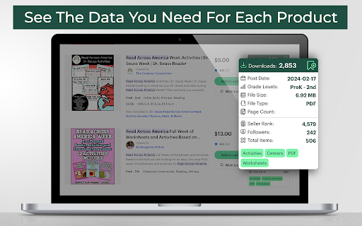 TPT Analytics: Teachers Pay Teatchers Market Research from Chrome web store to be run with OffiDocs Chromium online TPT Analytics: Teachers Pay Teatchers Market Research from Chrome web store to be run with OffiDocs Chromium online