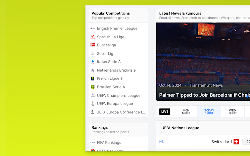 Transferhunt live football scores from Chrome web store to be run with OffiDocs Chromium online Transferhunt live football scores from Chrome web store to be run with OffiDocs Chromium online