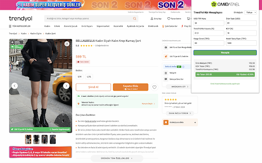 Trendyol Profit Calculator from Chrome web store to be run with OffiDocs Chromium online Trendyol Profit Calculator from Chrome web store to be run with OffiDocs Chromium online