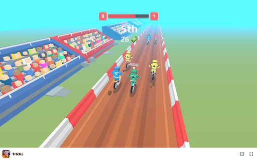 Tricks Game Race and perform stunts to become the champion! from Chrome web store to be run with OffiDocs Chromium online Tricks Game Race and perform stunts to become the champion! from Chrome web store to be run with OffiDocs Chromium online