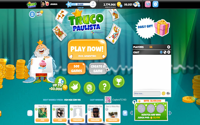 Truco Paulista Playspace from Chrome web store to be run with OffiDocs Chromium online Truco Paulista Playspace from Chrome web store to be run with OffiDocs Chromium online