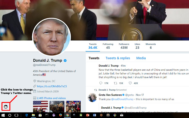 Trumps Twitter Transformation from Chrome web store to be run with OffiDocs Chromium online Trumps Twitter Transformation from Chrome web store to be run with OffiDocs Chromium online