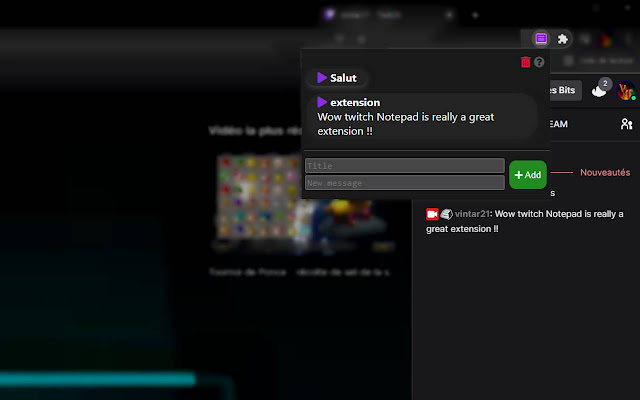 Twitch Notepad from Chrome web store to be run with OffiDocs Chromium online Twitch Notepad from Chrome web store to be run with OffiDocs Chromium online