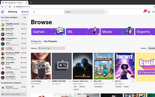 Twitch Reverse Channels from Chrome web store to be run with OffiDocs Chromium online Twitch Reverse Channels from Chrome web store to be run with OffiDocs Chromium online