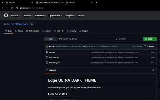 Ultra Dark Theme with gray line on active tab from Chrome web store to be run with OffiDocs Chromium online Ultra Dark Theme with gray line on active tab from Chrome web store to be run with OffiDocs Chromium online