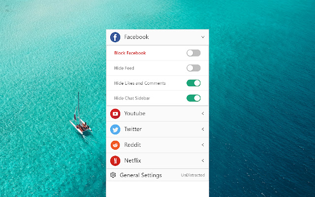 UnDistracted Hide Facebook, YouTube Feeds from Chrome web store to be run with OffiDocs Chromium online UnDistracted Hide Facebook, YouTube Feeds from Chrome web store to be run with OffiDocs Chromium online