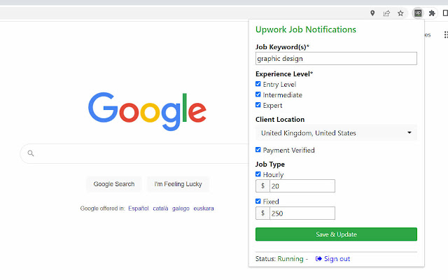 Upwork Job Notifications from Chrome web store to be run with OffiDocs Chromium online Upwork Job Notifications from Chrome web store to be run with OffiDocs Chromium online