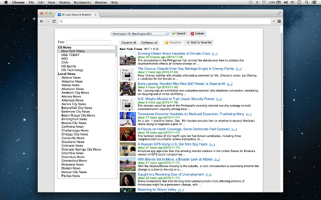 US Local News Weather from Chrome web store to be run with OffiDocs Chromium online US Local News Weather from Chrome web store to be run with OffiDocs Chromium online