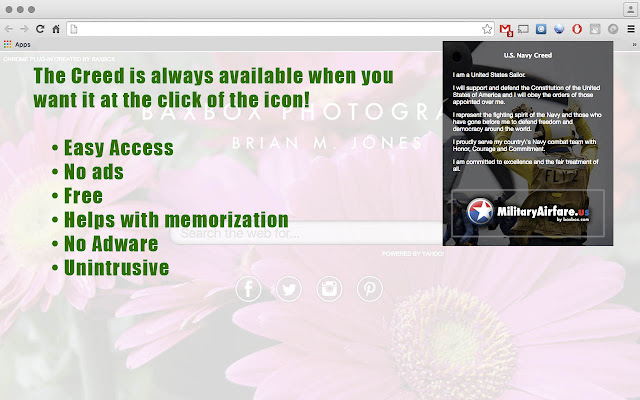 U.S. Navy Creed from Chrome web store to be run with OffiDocs Chromium online U.S. Navy Creed from Chrome web store to be run with OffiDocs Chromium online