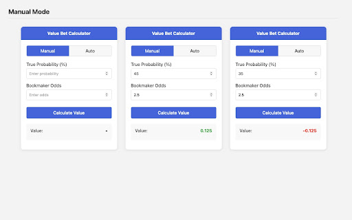 Value Bet Calculator from Chrome web store to be run with OffiDocs Chromium online Value Bet Calculator from Chrome web store to be run with OffiDocs Chromium online