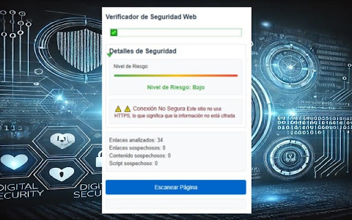 Verificador de Seguridad Web from Chrome web store to be run with OffiDocs Chromium online Verificador de Seguridad Web from Chrome web store to be run with OffiDocs Chromium online