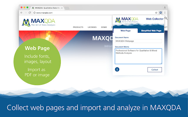 Web Collector for MAXQDA 2018 and 12 from Chrome web store to be run with OffiDocs Chromium online Web Collector for MAXQDA 2018 and 12 from Chrome web store to be run with OffiDocs Chromium online