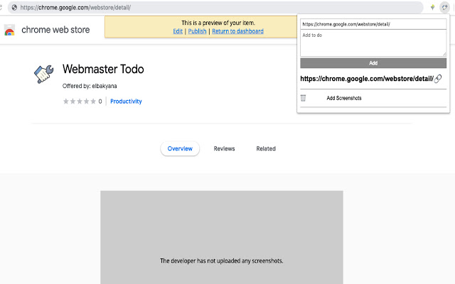 Webmaster Todo from Chrome web store to be run with OffiDocs Chromium online Webmaster Todo from Chrome web store to be run with OffiDocs Chromium online