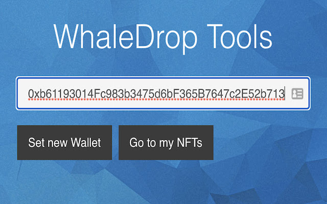 WhaleDrop NFT Tools Beta from Chrome web store to be run with OffiDocs Chromium online WhaleDrop NFT Tools Beta from Chrome web store to be run with OffiDocs Chromium online