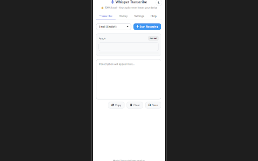 Whisper Transcribe from Chrome web store to be run with OffiDocs Chromium online Whisper Transcribe from Chrome web store to be run with OffiDocs Chromium online