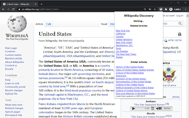 Wikipedia Discovery from Chrome web store to be run with OffiDocs Chromium online Wikipedia Discovery from Chrome web store to be run with OffiDocs Chromium online