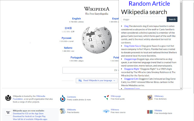 Wikipedia search from Chrome web store to be run with OffiDocs Chromium online Wikipedia search from Chrome web store to be run with OffiDocs Chromium online