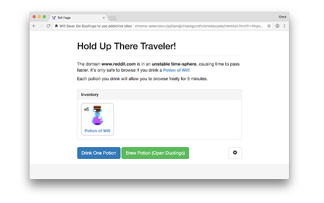 Will Save: Duolingo Powered Site Blocker from Chrome web store to be run with OffiDocs Chromium online Will Save: Duolingo Powered Site Blocker from Chrome web store to be run with OffiDocs Chromium online