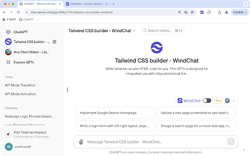 WindChat ChatGPT Tailwind CSS React Previewer from Chrome web store to be run with OffiDocs Chromium online WindChat ChatGPT Tailwind CSS React Previewer from Chrome web store to be run with OffiDocs Chromium online