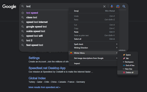 Winter Menu from Chrome web store to be run with OffiDocs Chromium online Winter Menu from Chrome web store to be run with OffiDocs Chromium online