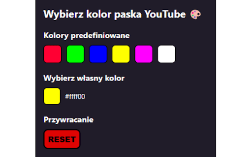 YoutTube progress bar color picker from Chrome web store to be run with OffiDocs Chromium online YoutTube progress bar color picker from Chrome web store to be run with OffiDocs Chromium online