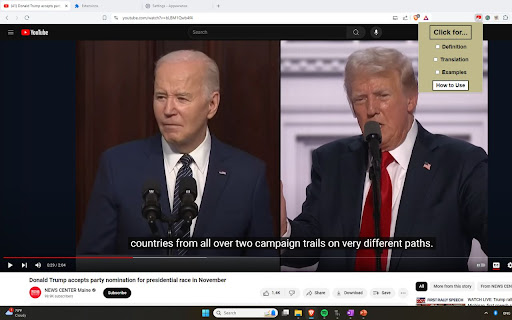 YouTube Caption Definer English from Chrome web store to be run with OffiDocs Chromium online YouTube Caption Definer English from Chrome web store to be run with OffiDocs Chromium online