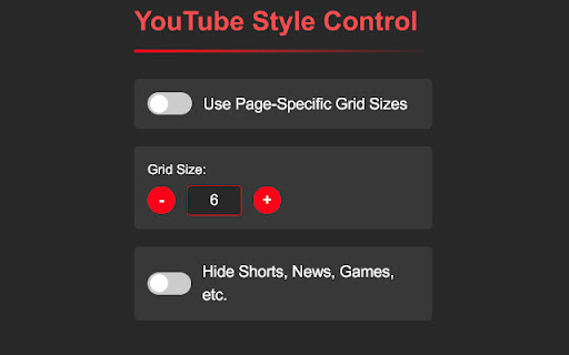 YT Grid Control from Chrome web store to be run with OffiDocs Chromium online YT Grid Control from Chrome web store to be run with OffiDocs Chromium online