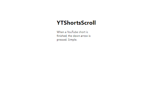 YTShortsScroll from Chrome web store to be run with OffiDocs Chromium online YTShortsScroll from Chrome web store to be run with OffiDocs Chromium online