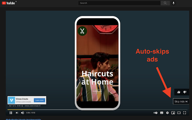 YT Skip Ads from Chrome web store to be run with OffiDocs Chromium online YT Skip Ads from Chrome web store to be run with OffiDocs Chromium online