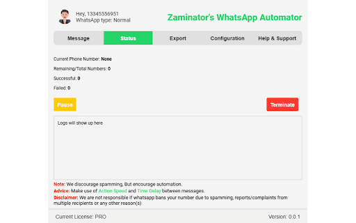 Zaminators WhatsApp Automator from Chrome web store to be run with OffiDocs Chromium online Zaminators WhatsApp Automator from Chrome web store to be run with OffiDocs Chromium online